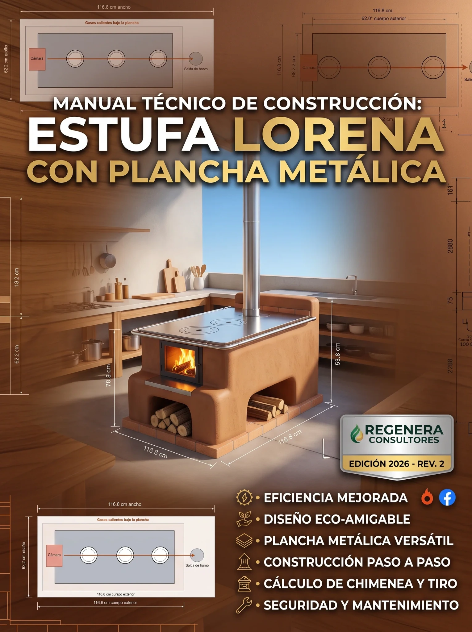 Portada de Estufa Lorena con plancha metálica